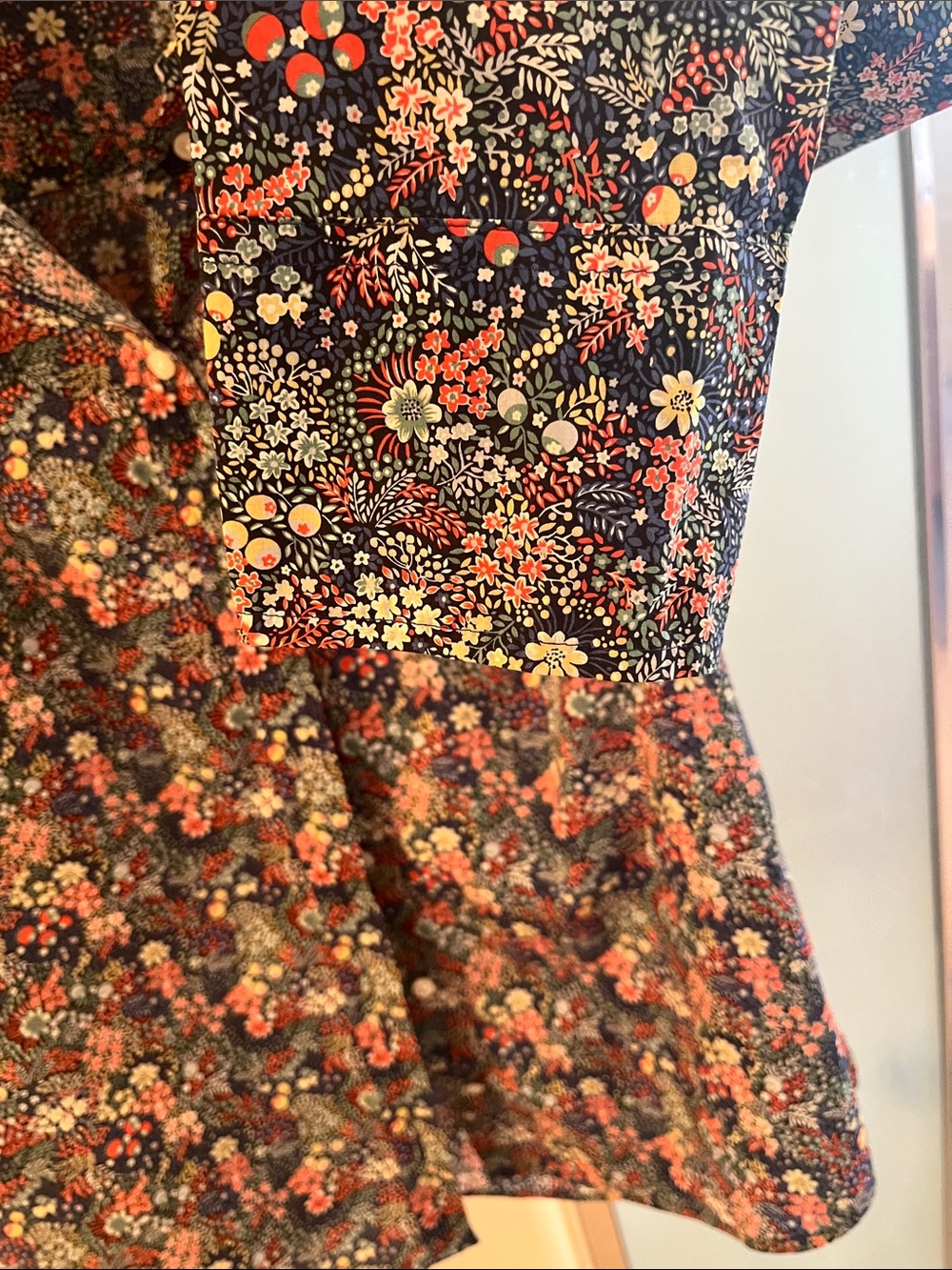 J. Crew Liberty Print Navy Floral Button-Down Shirt - Picture 4 of 5